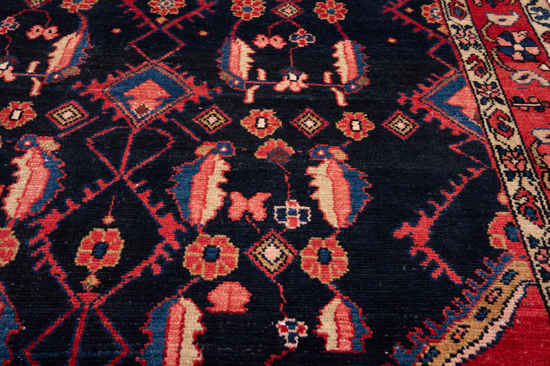 10' 9" x 4' 8" Excellent Hand-Knotted Antique Tribal Runner Rug