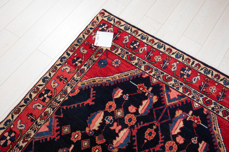 10' 9" x 4' 8" Excellent Hand-Knotted Antique Tribal Runner Rug