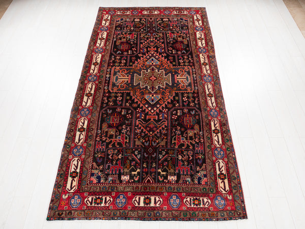 10' 2" x 5' Excellent Hand-Knotted Vintage Tribal Rug - Yasi & Fara 