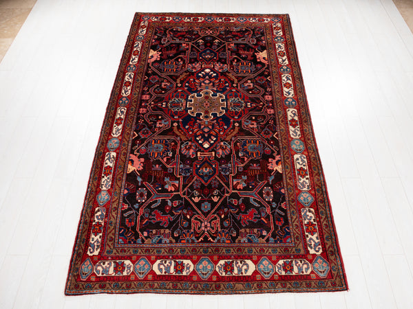 9' 10" x 5' 5" Excellent Hand-Knotted Vintage Tribal Rug - Yasi & Fara 