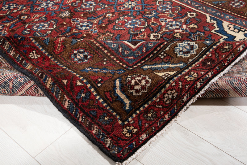 10' 6" x 4' 4" Excellent Hand-Knotted Vintage Tribal Runner Rug - Yasi & Fara 