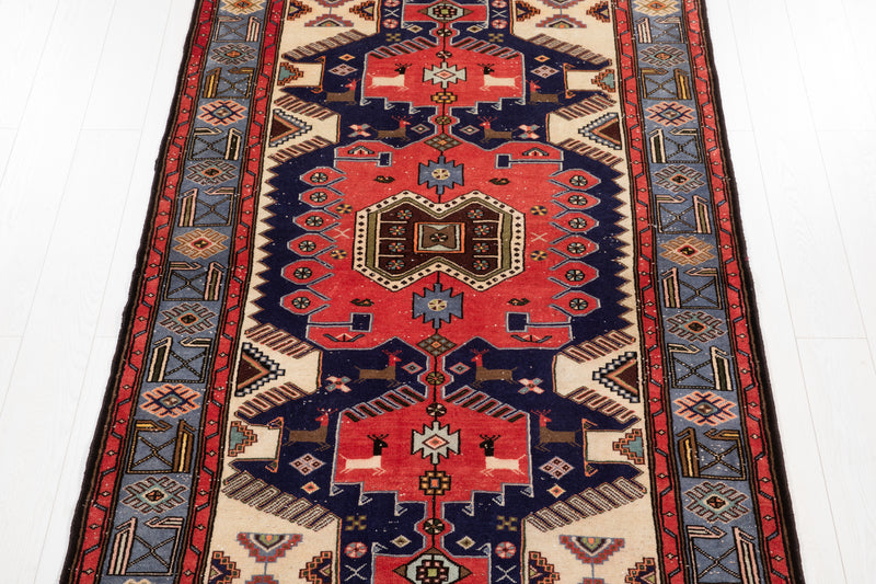 6' 9" x 4' 4" Excellent Hand-Knotted Vintage Tribal Rug - Yasi & Fara 