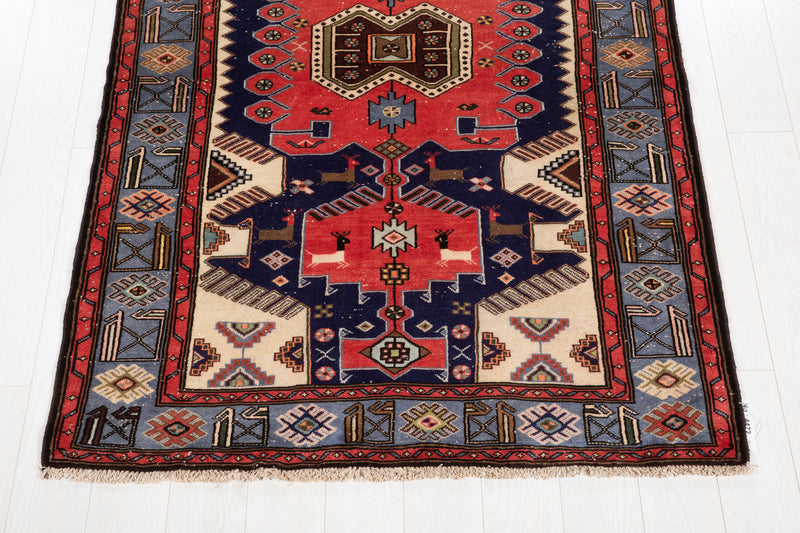 6' 9" x 4' 4" Excellent Hand-Knotted Vintage Tribal Rug - Yasi & Fara 