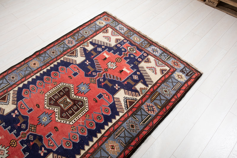 6' 9" x 4' 4" Excellent Hand-Knotted Vintage Tribal Rug - Yasi & Fara 