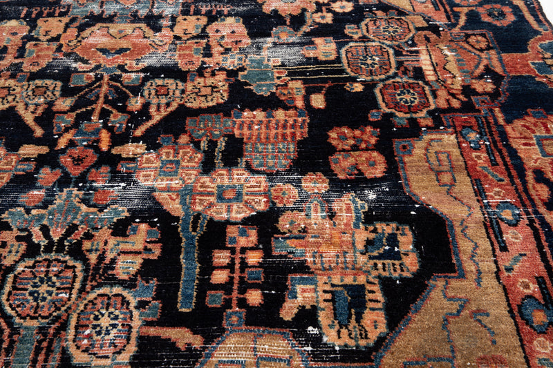 8' 3" x 4' 9" Excellent Hand-Knotted Antique Distressed Tribal Rug