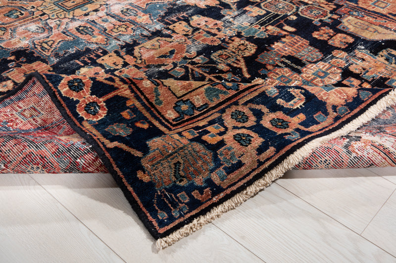 8' 3" x 4' 9" Excellent Hand-Knotted Antique Distressed Tribal Rug