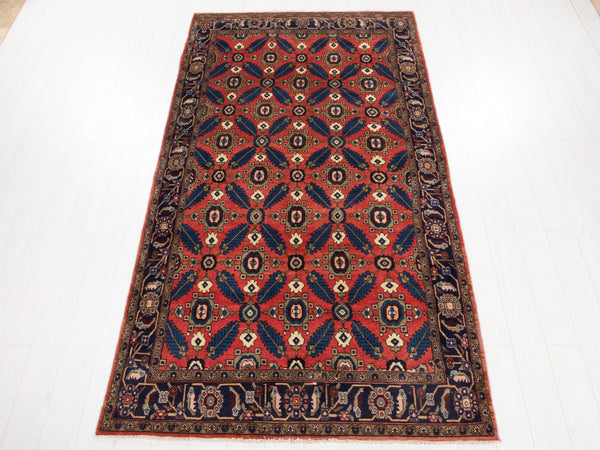 9' 5" x 5' 1" Excellent Hand-Knotted Vintage Collectible Tribal Rug - Yasi & Fara 