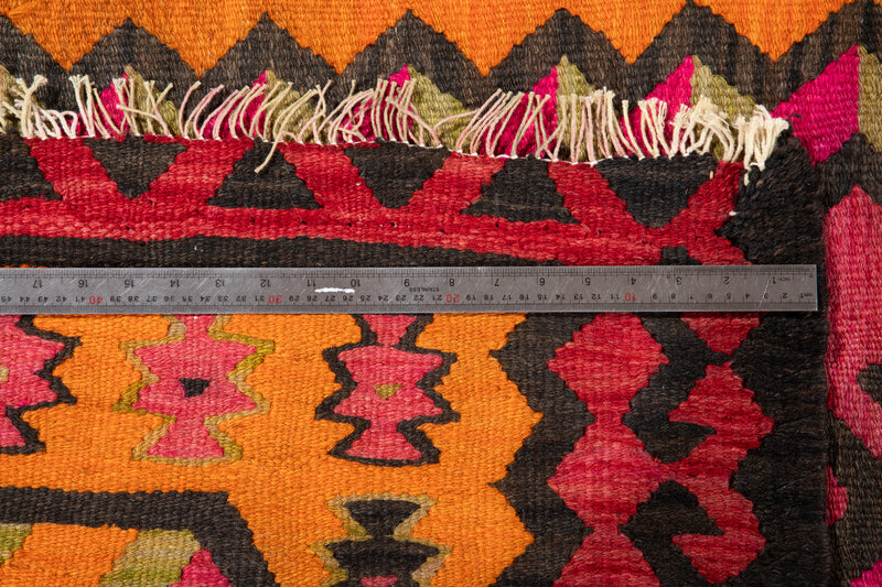 12' 7" x 5' 6" Excellent Handwoven Vintage Tribal Kilim Rug - Yasi & Fara 