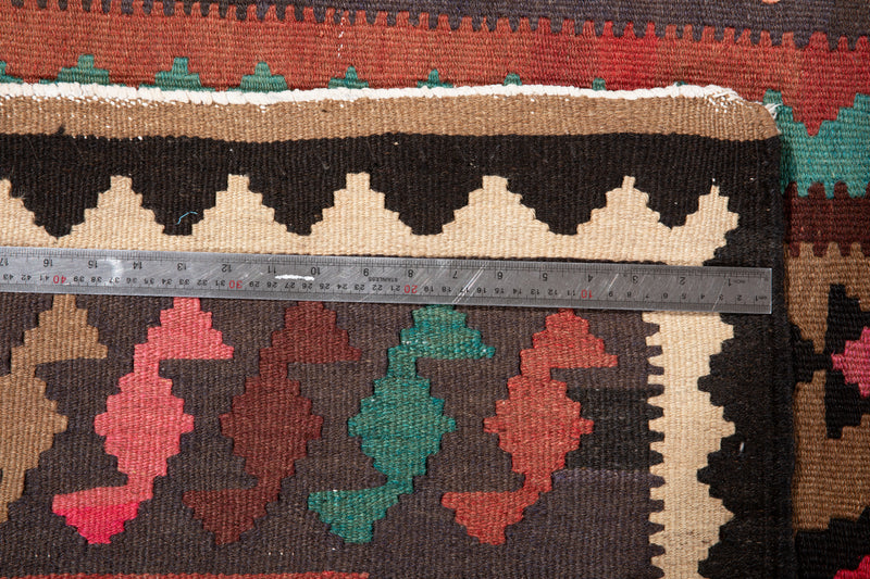13' x 5' 4" Excellent Handwoven Vintage Tribal Kilim Rug - Yasi & Fara 
