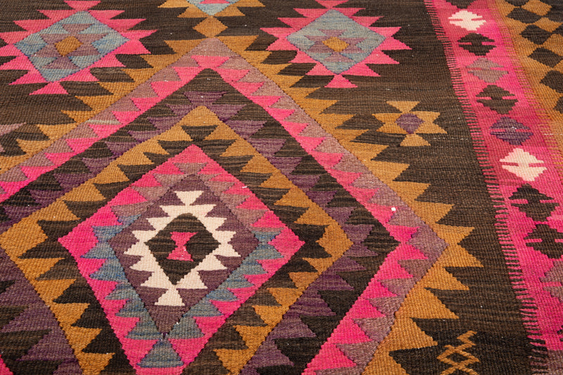 14' x 4' 2" Excellent Handwoven Collectible Vintage Tribal Runner Rug - Yasi & Fara 