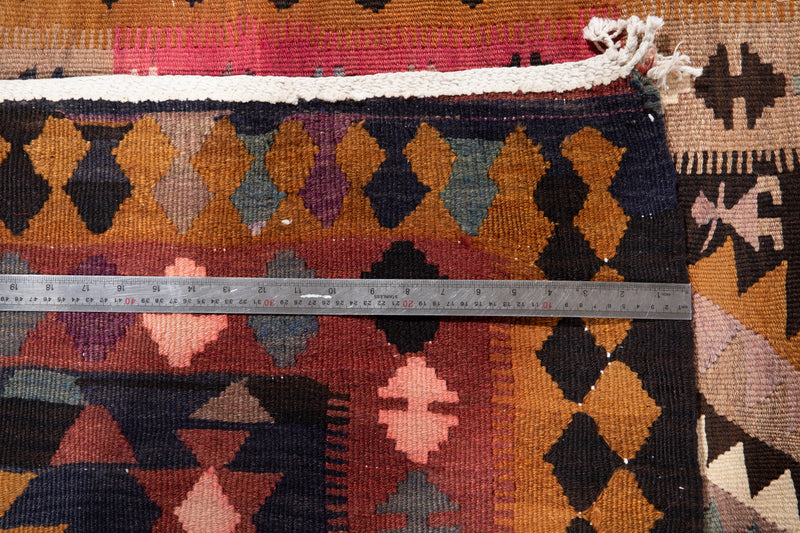 14' x 4' 2" Excellent Handwoven Collectible Vintage Tribal Runner Rug - Yasi & Fara 