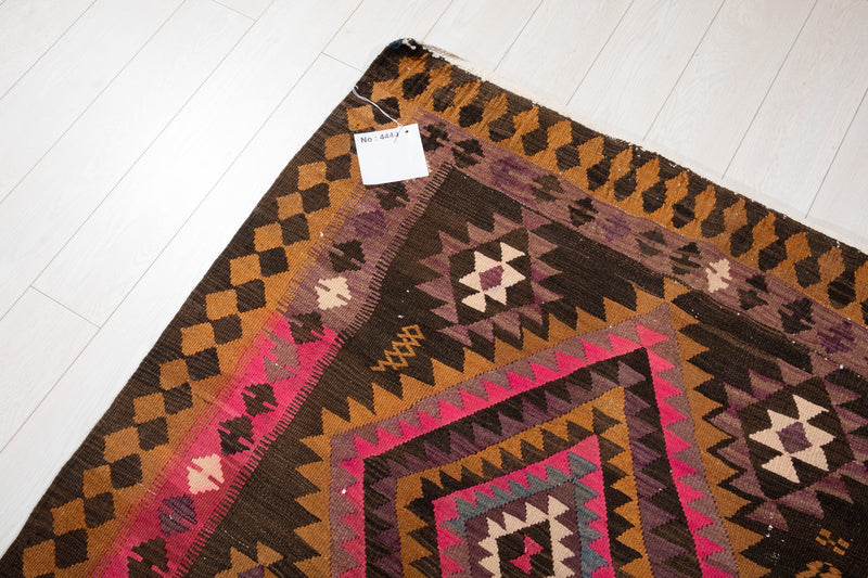 14' x 4' 2" Excellent Handwoven Collectible Vintage Tribal Runner Rug - Yasi & Fara 