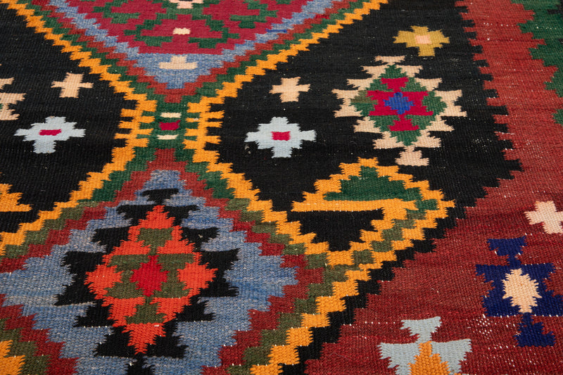 9' 3" x 4' 3" Excellent Handwoven Vintage Tribal Kilim Rug - Yasi & Fara 