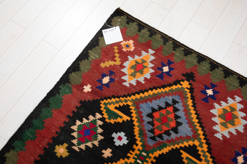 9' 3" x 4' 3" Excellent Handwoven Vintage Tribal Kilim Rug - Yasi & Fara 