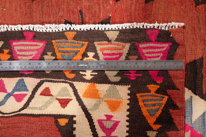 13' 3" x 4' 10" Excellent Handwoven Vintage Tribal Kilim Rug - Yasi & Fara 