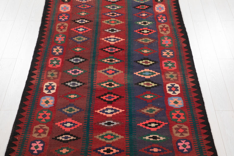 10' 6" x 5' Excellent Handwoven Vintage Tribal Kilim Rug
