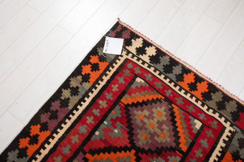 9' x 3' 6" Excellent Handwoven Vintage Tribal Kilim Runner Rug