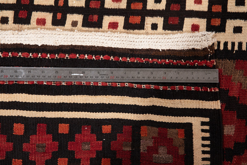 10' 4" x 3' 8" Excellent Handwoven Vintage Tribal Kilim Runner Rug