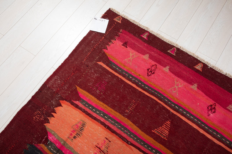 12' 6" x 5' 2" Excellent Handwoven Vintage Tribal Kilim Rug