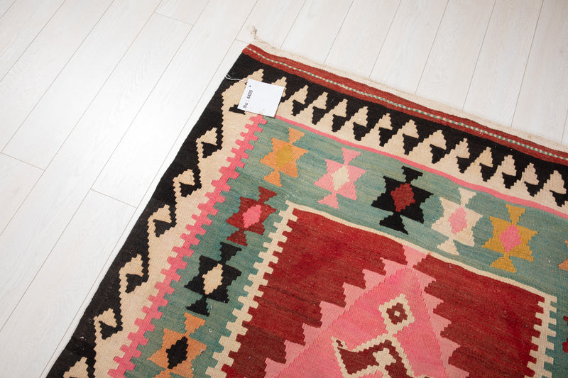 13' 3" x 4' 10" Excellent Handwoven Vintage Tribal Kilim Rug