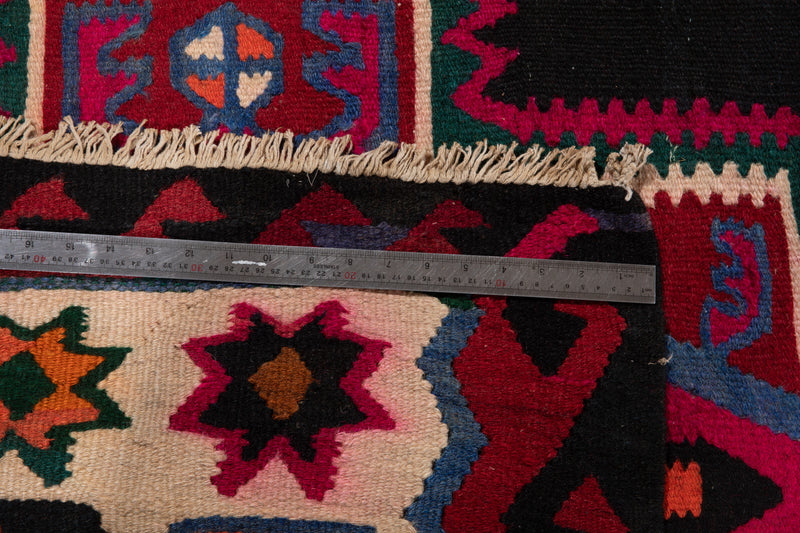 13' 5" x 5' 2" Excellent Handwoven Vintage Tribal Kilim Rug