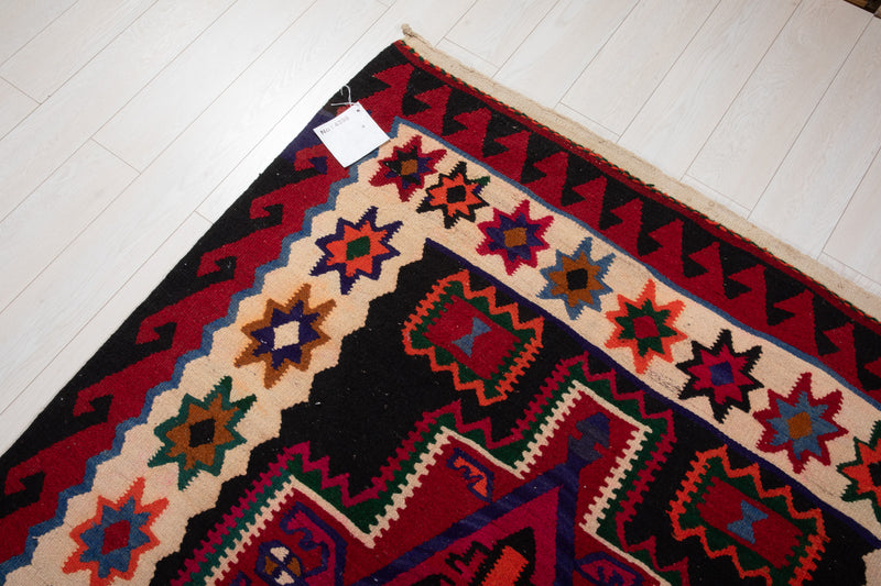 13' 5" x 5' 2" Excellent Handwoven Vintage Tribal Kilim Rug