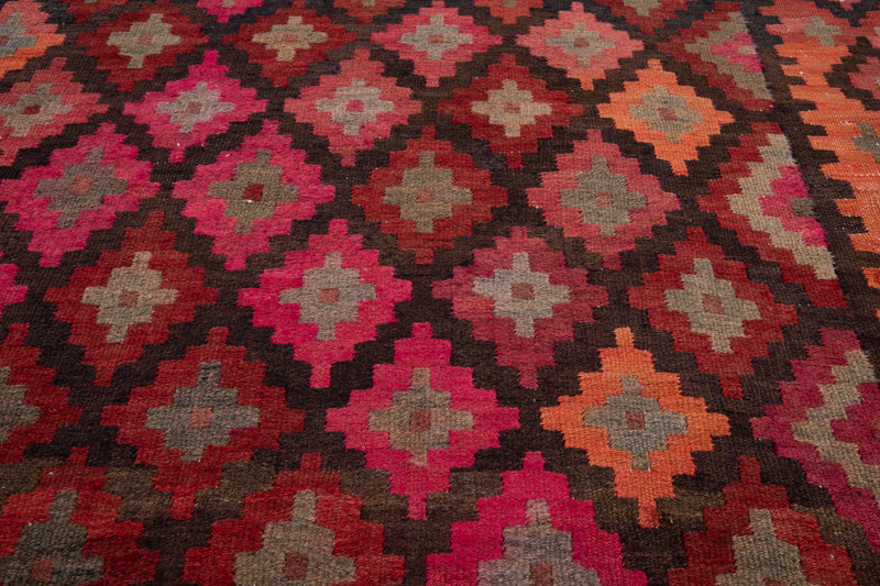 16' 5" x 5' 6" Excellent Handwoven Vintage Tribal Kilim Runner Rug