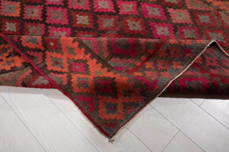 16' 5" x 5' 6" Excellent Handwoven Vintage Tribal Kilim Runner Rug