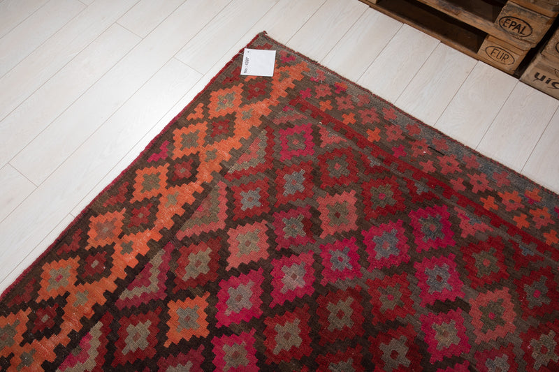 16' 5" x 5' 6" Excellent Handwoven Vintage Tribal Kilim Runner Rug