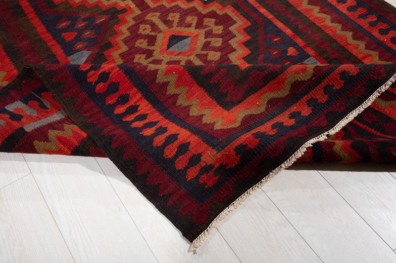 14' 7" x 4' 11" Excellent Handwoven Tribal Vintage Runner Rug