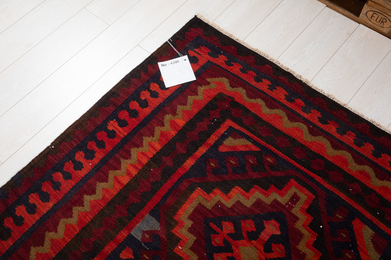 14' 7" x 4' 11" Excellent Handwoven Tribal Vintage Runner Rug