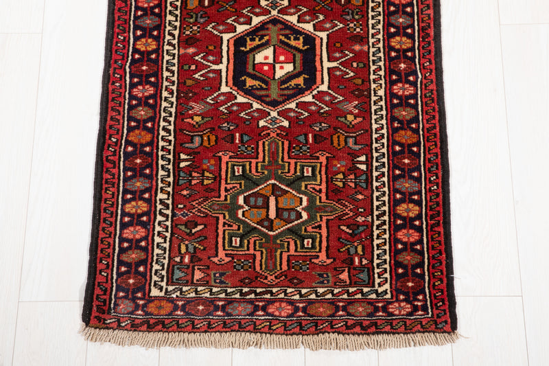 12' 9" x 2' 5" Excellent Hand-Knotted Vintage Collectible Tribal Runner Rug - Yasi & Fara 
