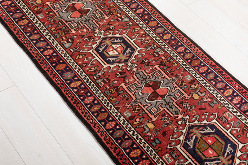 12' 9" x 2' 5" Excellent Hand-Knotted Vintage Collectible Tribal Runner Rug - Yasi & Fara 