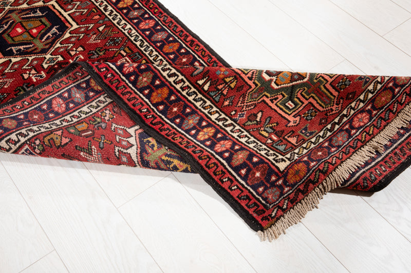 12' 9" x 2' 5" Excellent Hand-Knotted Vintage Collectible Tribal Runner Rug - Yasi & Fara 