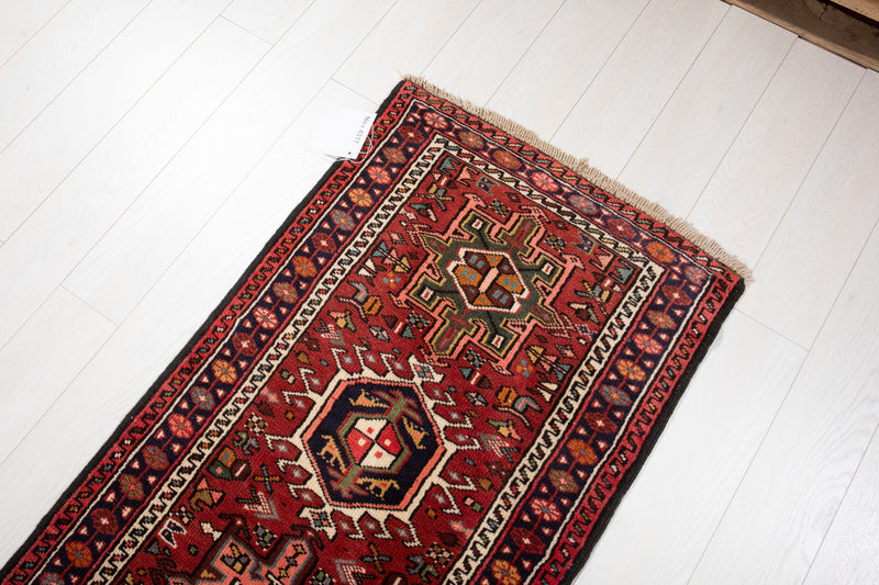 12' 9" x 2' 5" Excellent Hand-Knotted Vintage Collectible Tribal Runner Rug - Yasi & Fara 