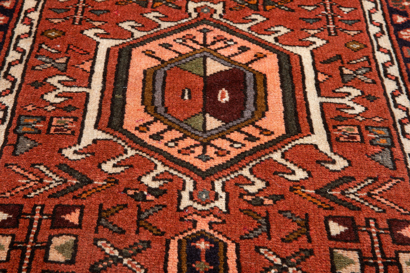 12' 10" x 2' 7" Excellent Hand-Knotted Vintage Tribal Runner Rug - Yasi & Fara 