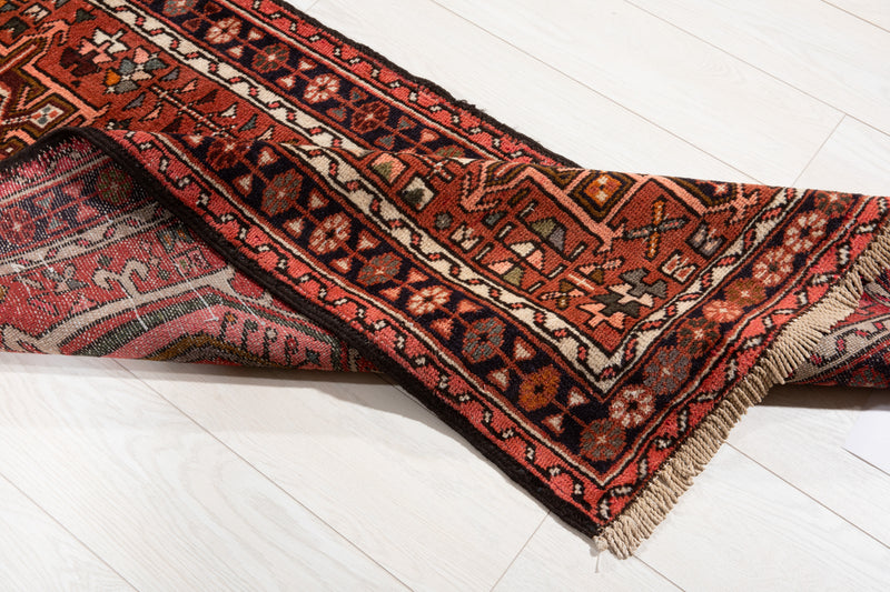 12' 10" x 2' 7" Excellent Hand-Knotted Vintage Tribal Runner Rug - Yasi & Fara 