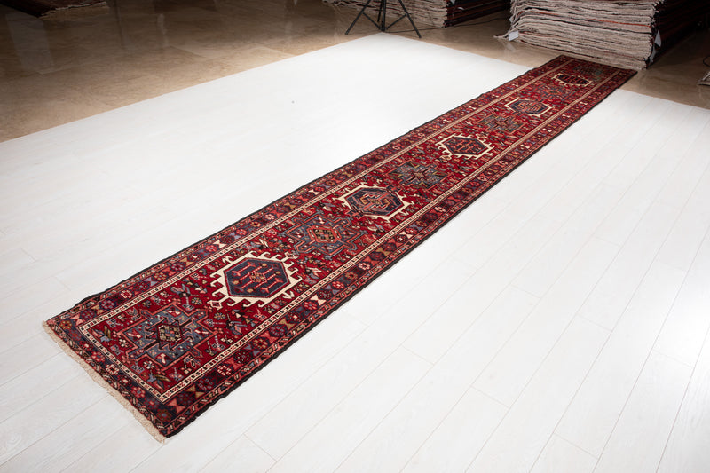 16' 7" x 2' 6" Excellent Hand-Knotted Vintage Long Collectible Tribal Runner Rug - Yasi & Fara 