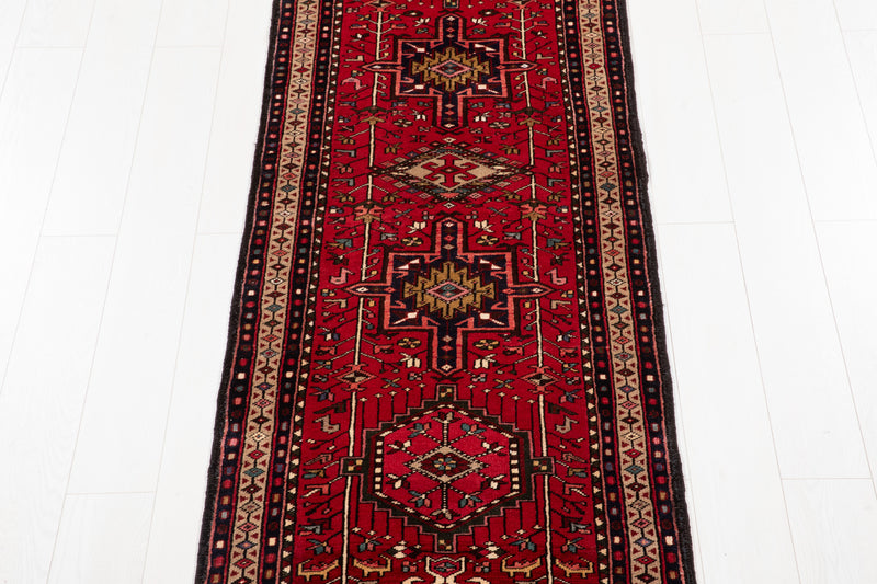 12' 11" x 2' 7" Excellent Hand-Knotted Vintage Collectible Tribal Runner Rug - Yasi & Fara 