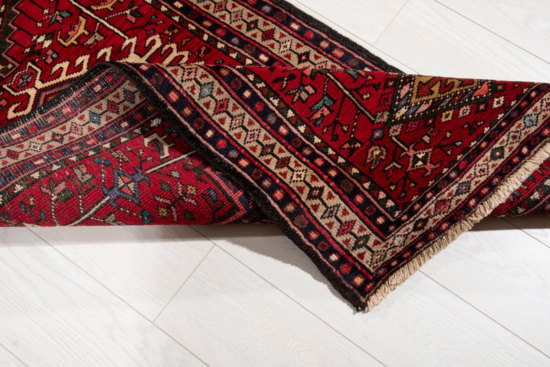 12' 11" x 2' 7" Excellent Hand-Knotted Vintage Collectible Tribal Runner Rug - Yasi & Fara 