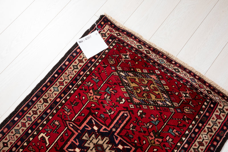 12' 11" x 2' 7" Excellent Hand-Knotted Vintage Collectible Tribal Runner Rug - Yasi & Fara 