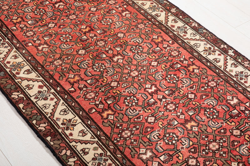 9' 11" x 3' 5" Excellent Hand-Knotted Antique Tribal Runner Rug - Yasi & Fara 