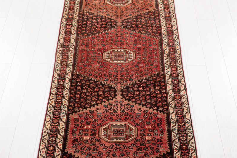13' 7" x 3' 2" Excellent Hand-Knotted Antique Collectible Tribal Runner Rug - Yasi & Fara 