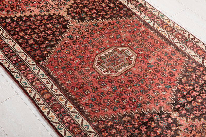 13' 7" x 3' 2" Excellent Hand-Knotted Antique Collectible Tribal Runner Rug - Yasi & Fara 