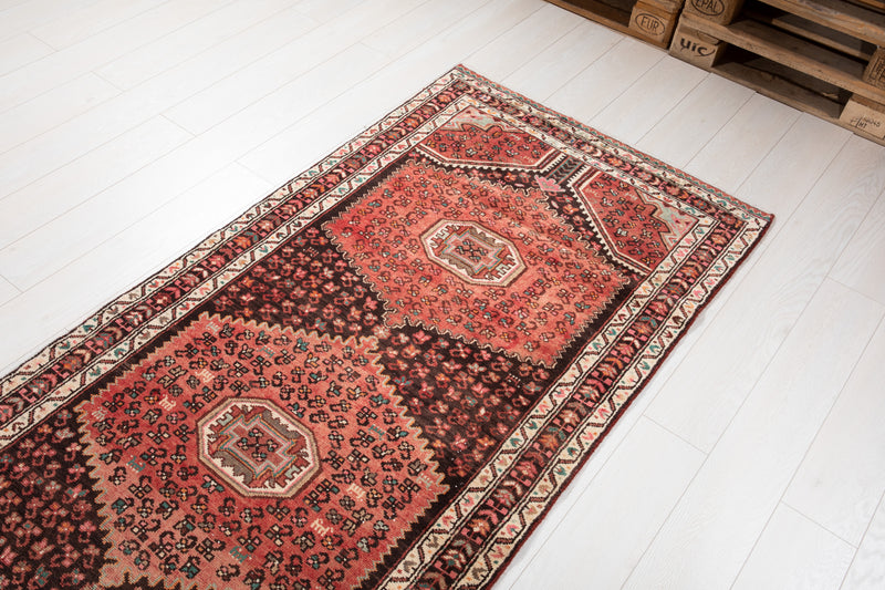13' 7" x 3' 2" Excellent Hand-Knotted Antique Collectible Tribal Runner Rug - Yasi & Fara 