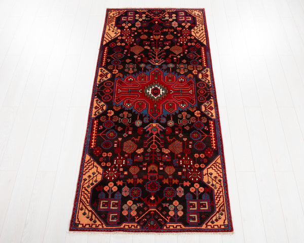 7' 9" x 3' 6" Excellent Hand-Knotted Vintage Tribal Rug - Yasi & Fara 