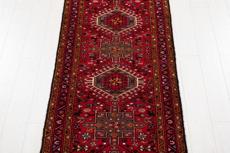 12' 3" x 2' 11" Excellent Hand-Knotted Vintage Tribal Runner Rug - Yasi & Fara 