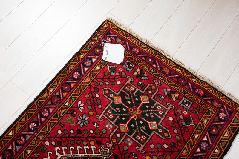 12' 3" x 2' 11" Excellent Hand-Knotted Vintage Tribal Runner Rug - Yasi & Fara 