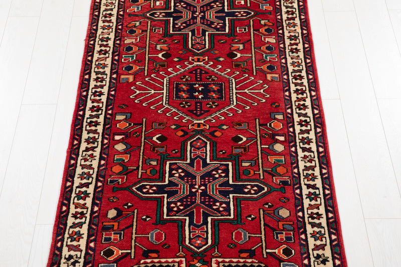 10' 4" x 3' 4" Excellent Hand-Knotted Vintage Tribal Runner Rug - Yasi & Fara 