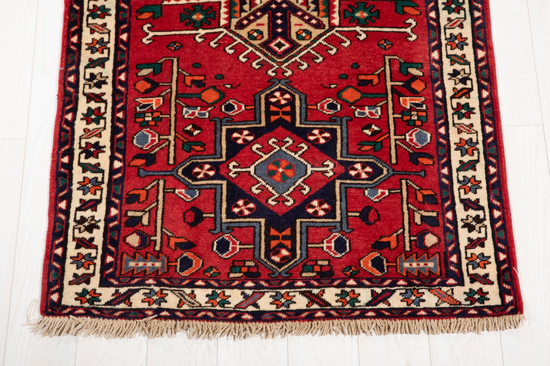 10' 4" x 3' 4" Excellent Hand-Knotted Vintage Tribal Runner Rug - Yasi & Fara 